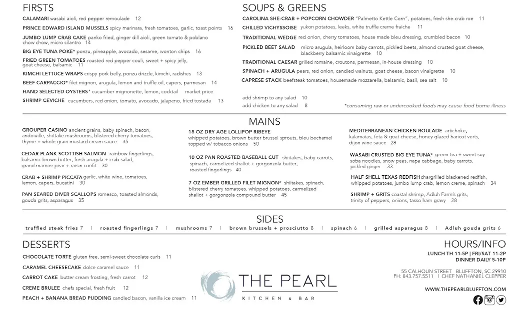 Menu_The Pearl Kitchen & Bar_Bluffton, SC_image_old_3
