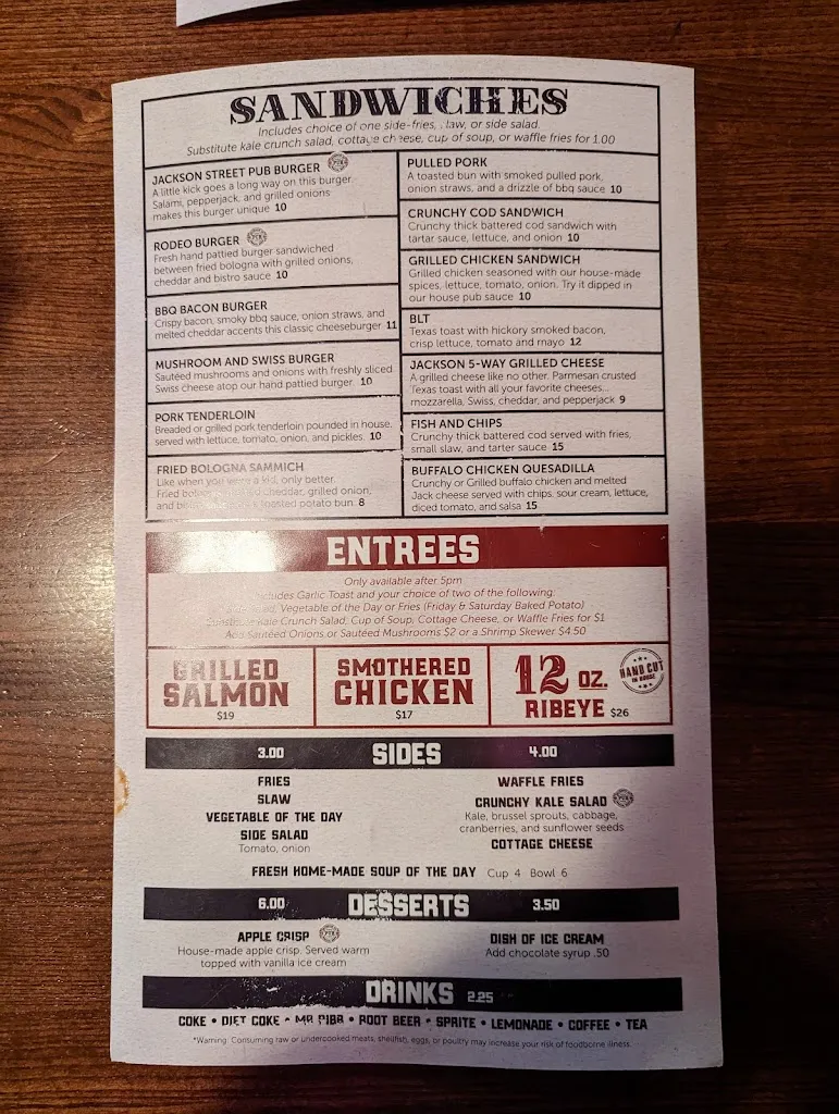 Menu_Jackson St Pub_Brookston, IN_image_old_3