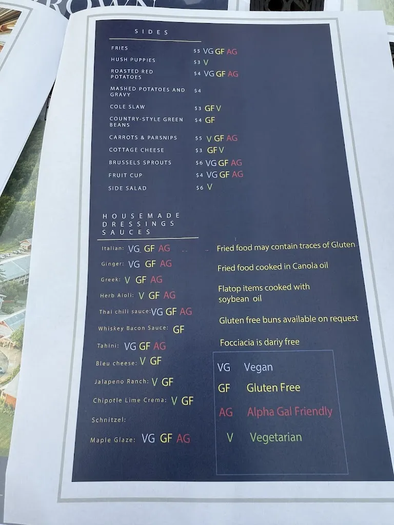 Menu_Harvest Dining Room_Nashville, IN_image_old_1