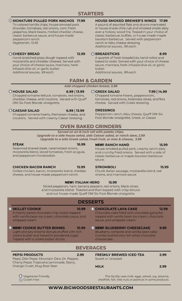 Menu_Big Woods - Nashville_Nashville, IN_image_old_2