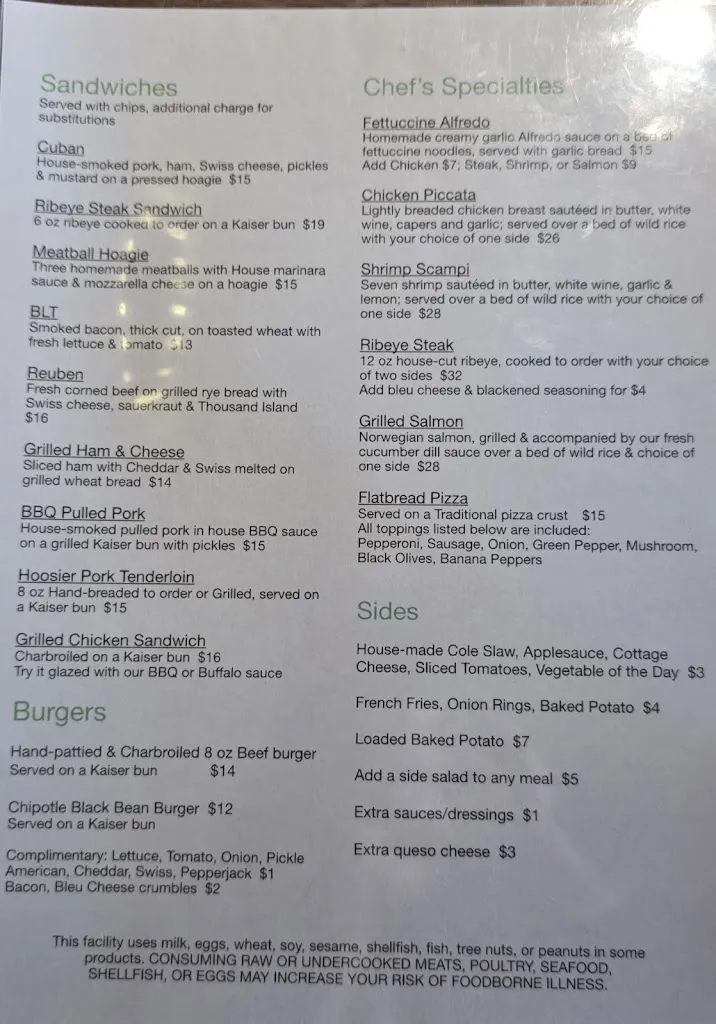 Menu_Out Of The Ordinary and Hickory Bar_Nashville, IN_image_old_2