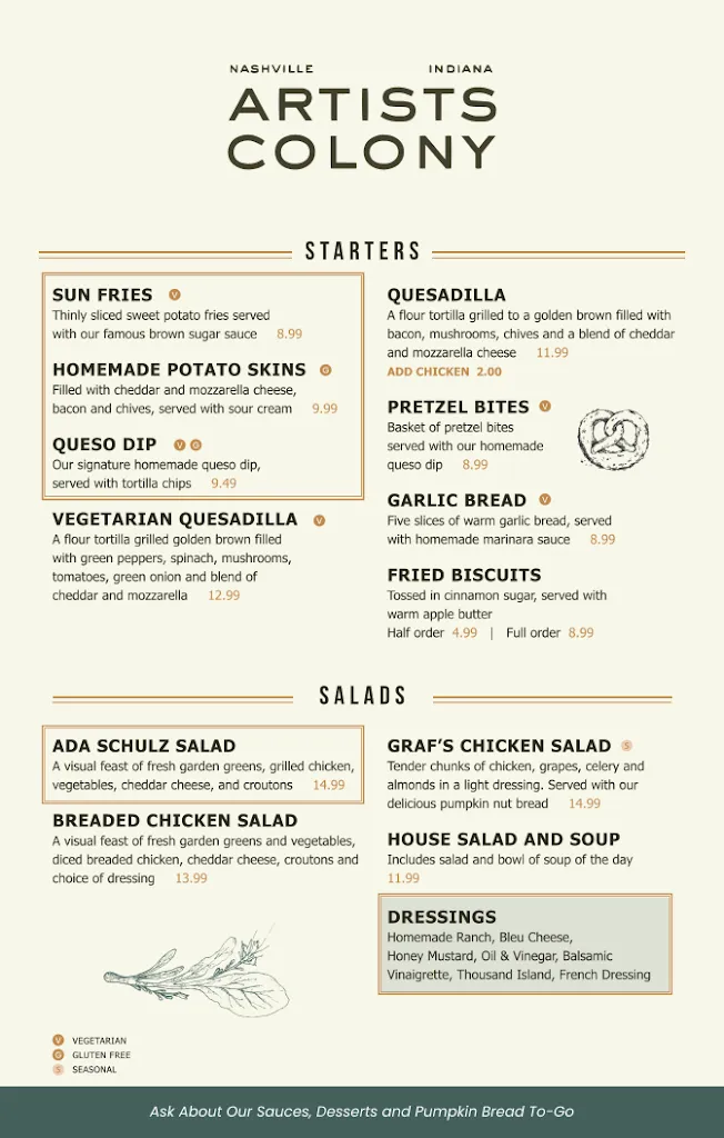 Menu_Artists Colony Inn & Restaurant_Nashville, IN_image_old_3