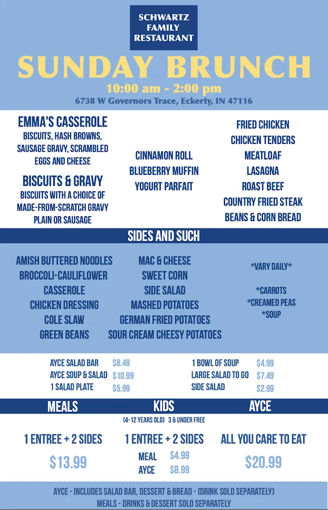 Menu_Schwartz Family Restaurant_Eckerty, IN_image_old_2