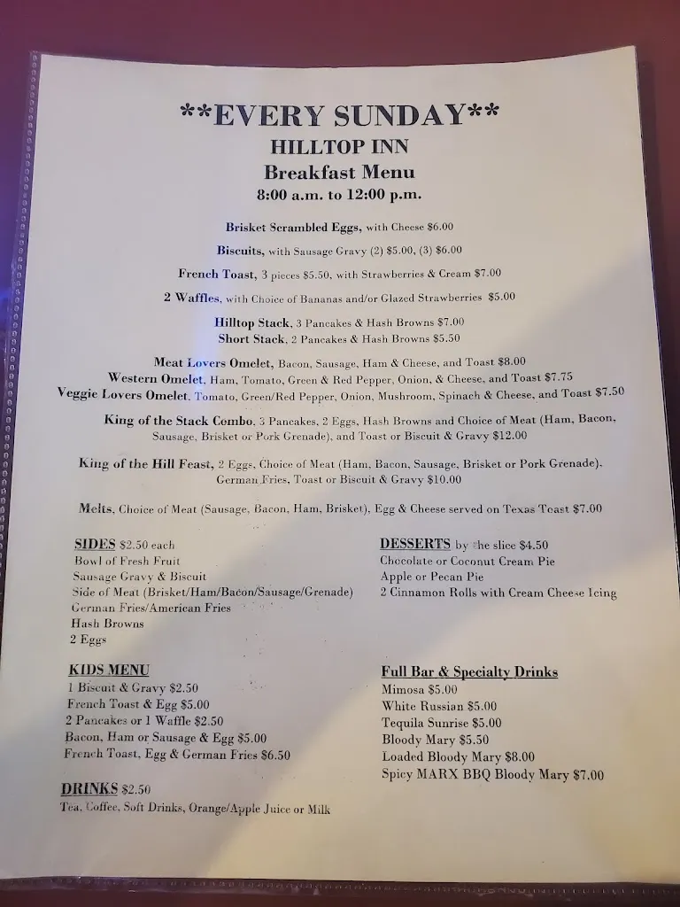 Menu_Hilltop Inn_Evansville, IN_image_old_3