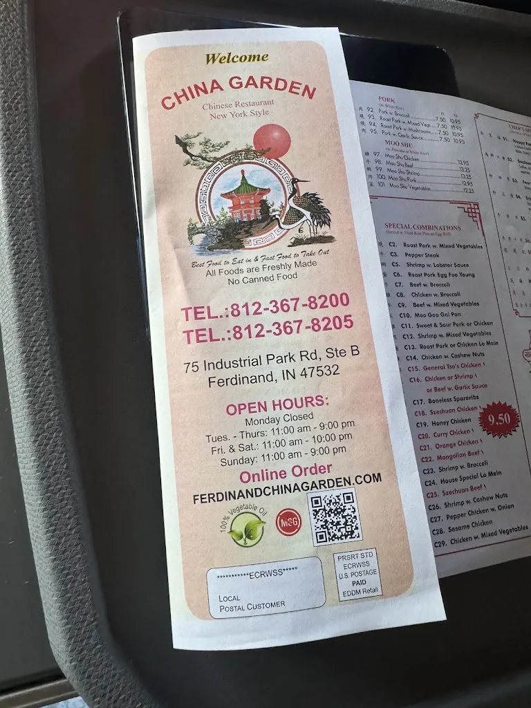 Menu_China Garden_Ferdinand, IN_image_old_2