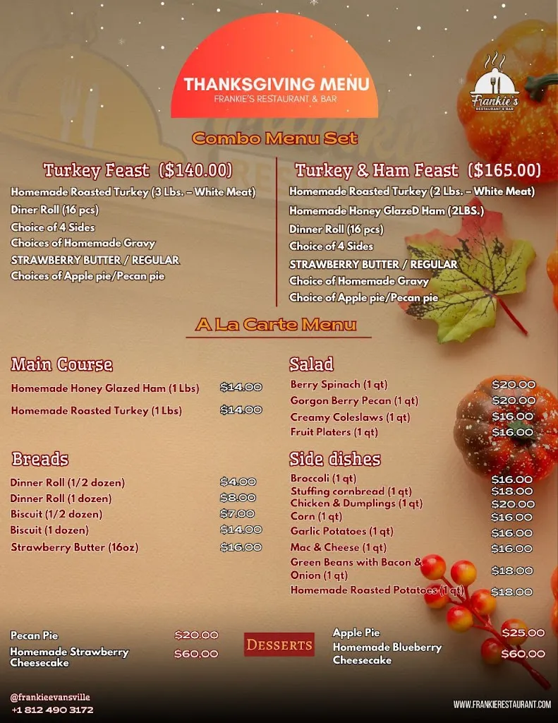 Menu_Frankie's Restaurant_Evansville, IN_image_old_1