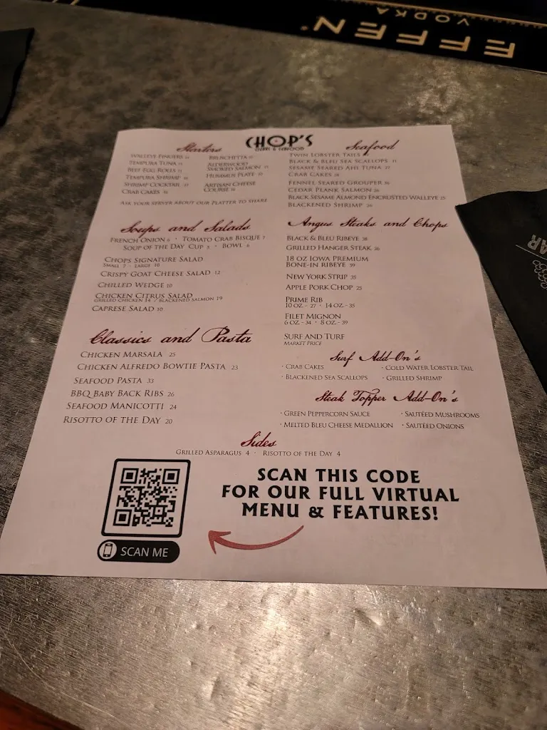 Menu_Chop's_Fort Wayne, IN_image_old_2