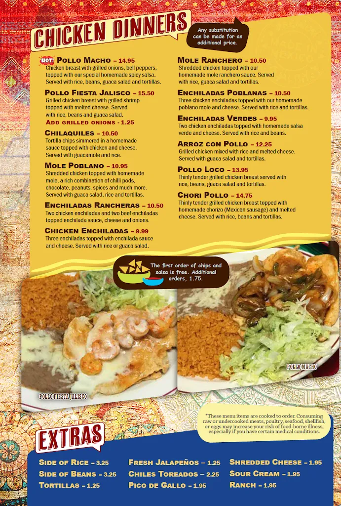 Menu_Fiesta Tapatia_Granger, IN_image_old_2