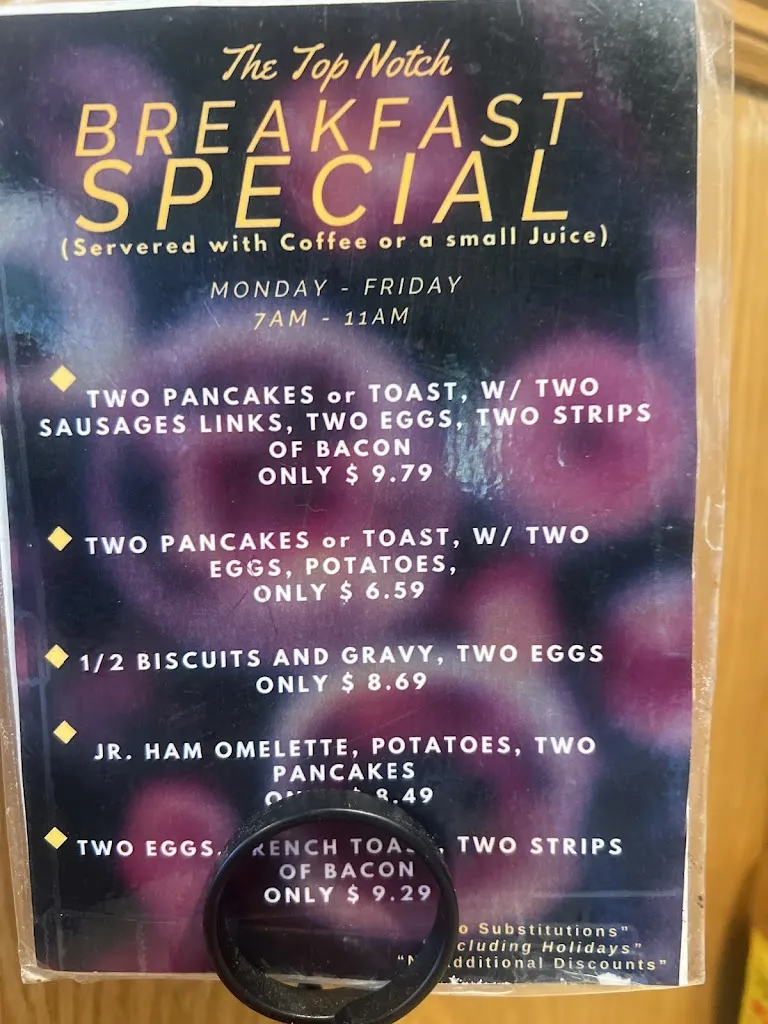 Menu_Top Notch_South Bend, IN_image_old_1