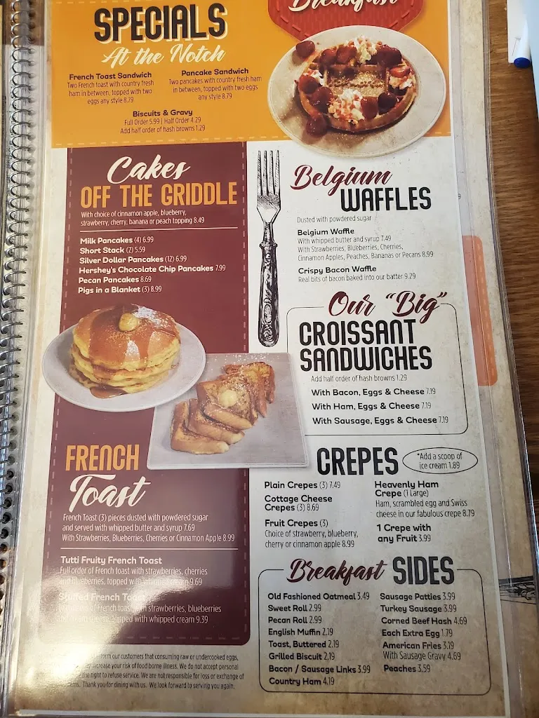 Menu_Top Notch_South Bend, IN_image_old_2