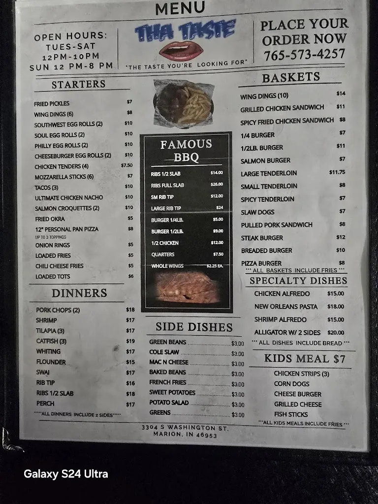 Menu_Tha Taste_Marion, IN_image_old_2