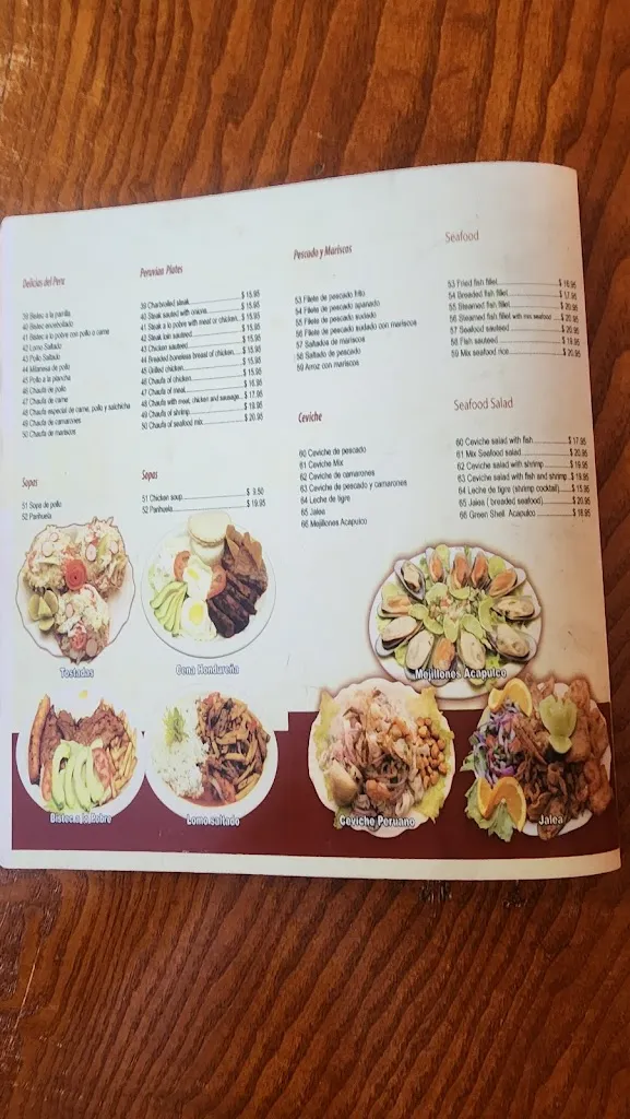 Menu_El Paraiso de Acapulco_Hopatcong, NJ_image_old_2