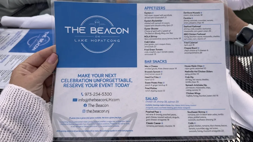 Menu_The Beacon_Hopatcong, NJ_image_old_1