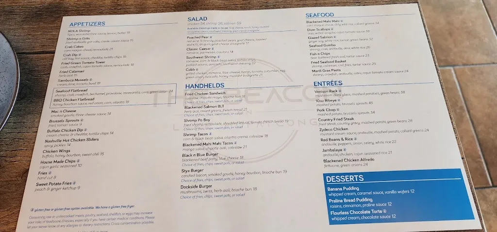 Menu_The Beacon_Hopatcong, NJ_image_old_3