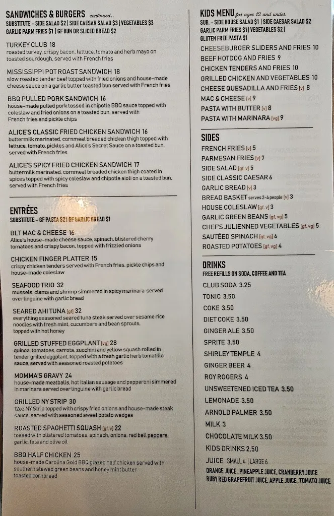 Menu_Alice's_Lake Hopatcong, NJ_image_old_1