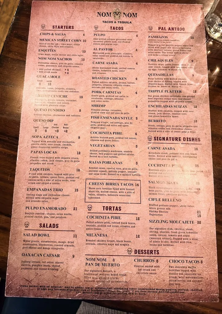 Menu_Nom Nom Tacos & Tequila_Lafayette, IN_image_old_2