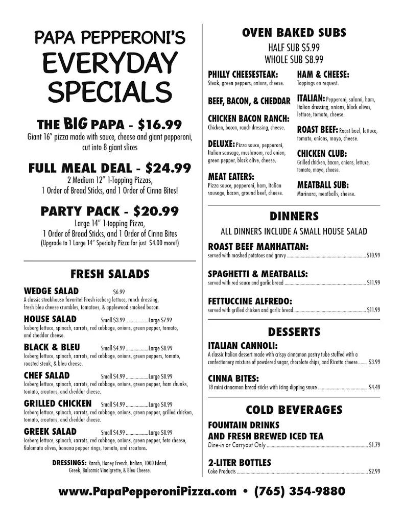 Menu_Papa Pepperoni Pizza_Middletown, IN_image_old_2