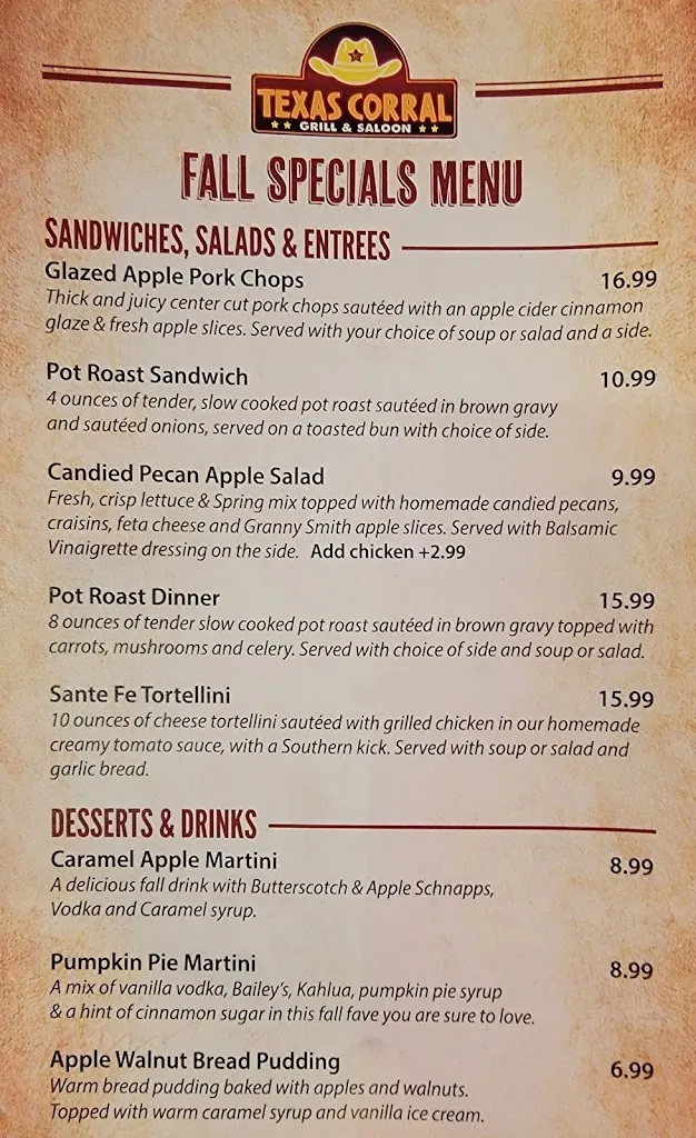 Menu_Texas Corral_Merrillville, IN_image_old_1