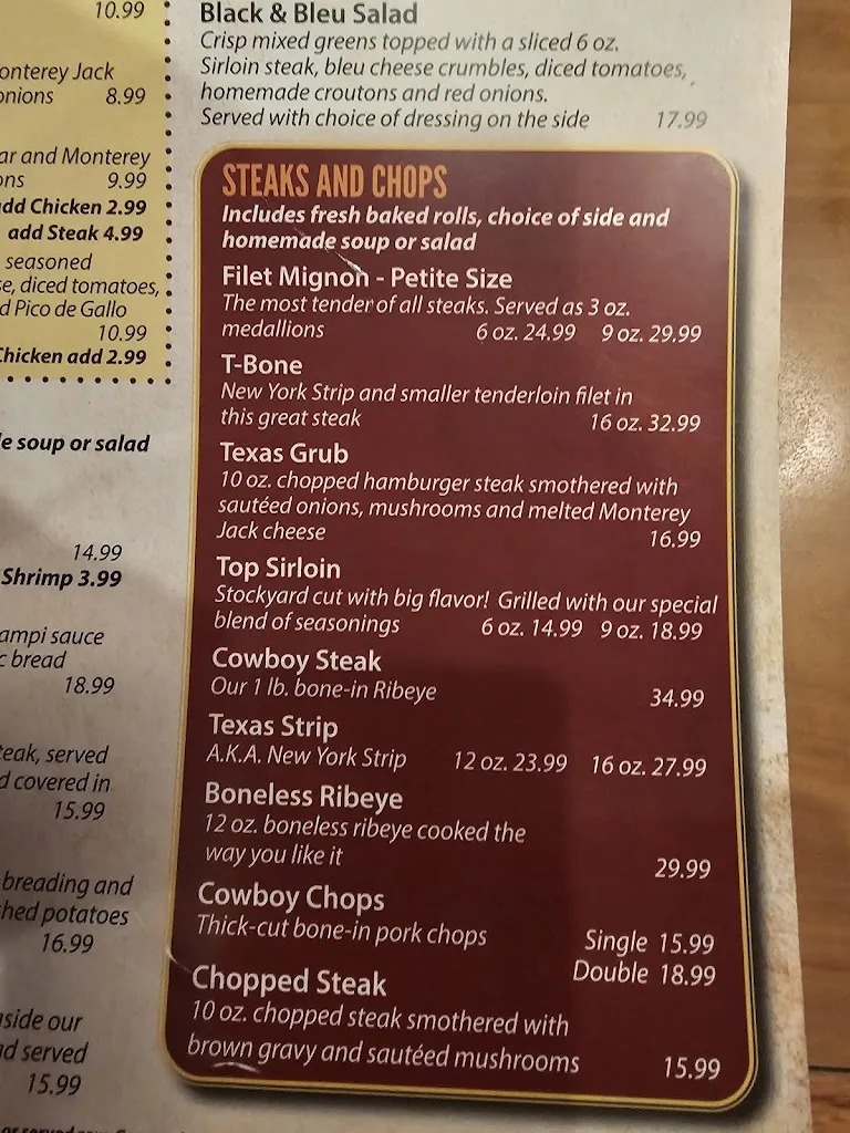Menu_Texas Corral_Merrillville, IN_image_old_2