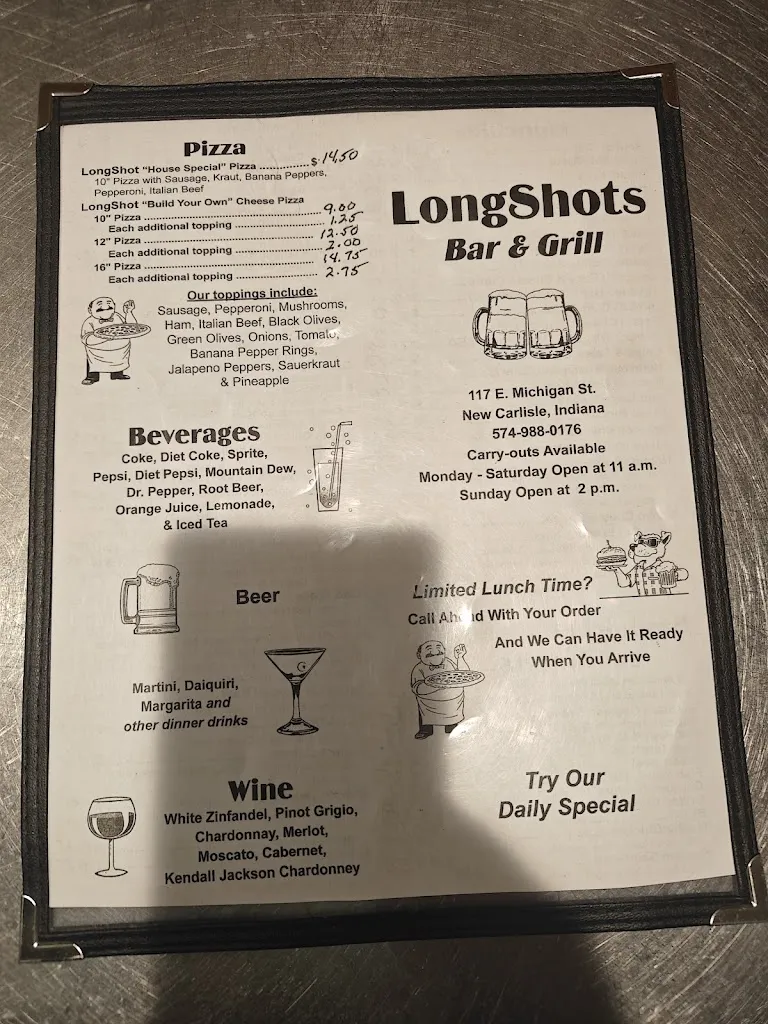 Menu_Longshots Bar and Grill_New Carlisle, IN_image_old_2