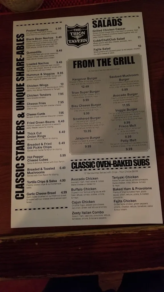 Menu_Trion Tavern_New Haven, IN_image_old_2