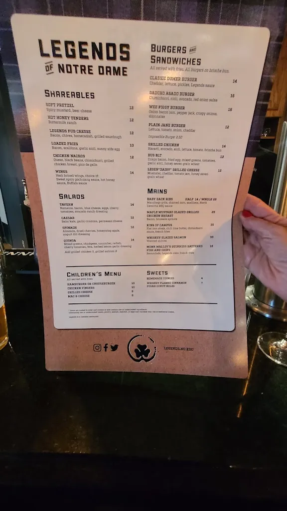 Menu_Legends_Notre Dame, IN_image_old_1