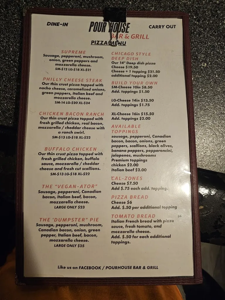 Menu_POUR HOUSE BAR & GRILL_De Motte, IN_image_old_2