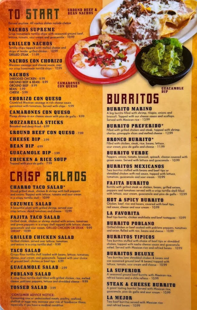 Menu_El Bronco North_Richmond, IN_image_old_2