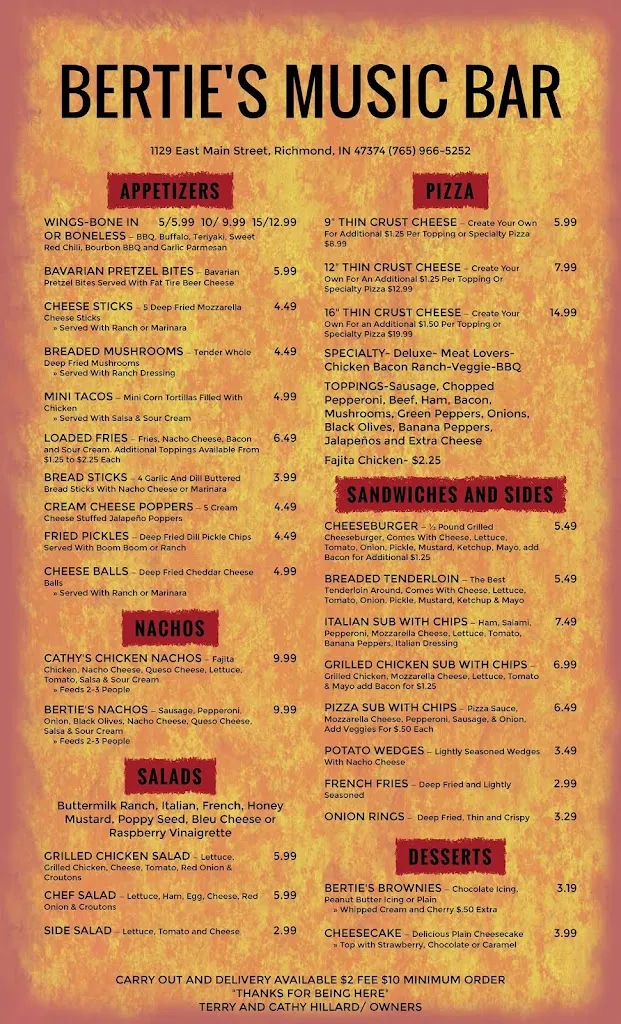 Menu_Bertie's Bar_Richmond, IN_image_old_3