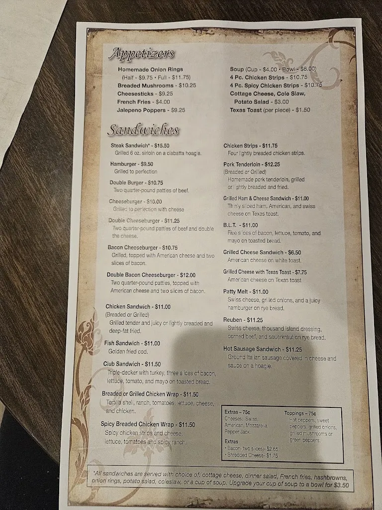 Menu_Patrick's Restaurant_Adel, IA_image_old_2