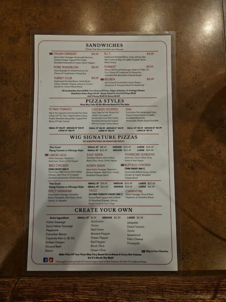 Menu_Wig & Pen Pizza Pub_Ankeny, IA_image_old_1