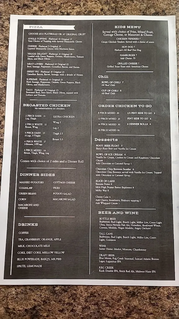 Menu_The Backfield Bar & Grill_Walnut, IA_image_old_2