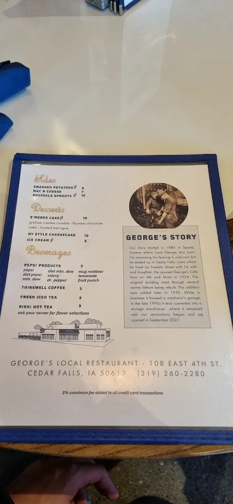 Menu_George's Local_Cedar Falls, IA_image_old_2