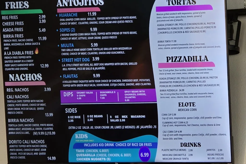 Menu_Tacoz California_Cedar Falls, IA_image_old_3
