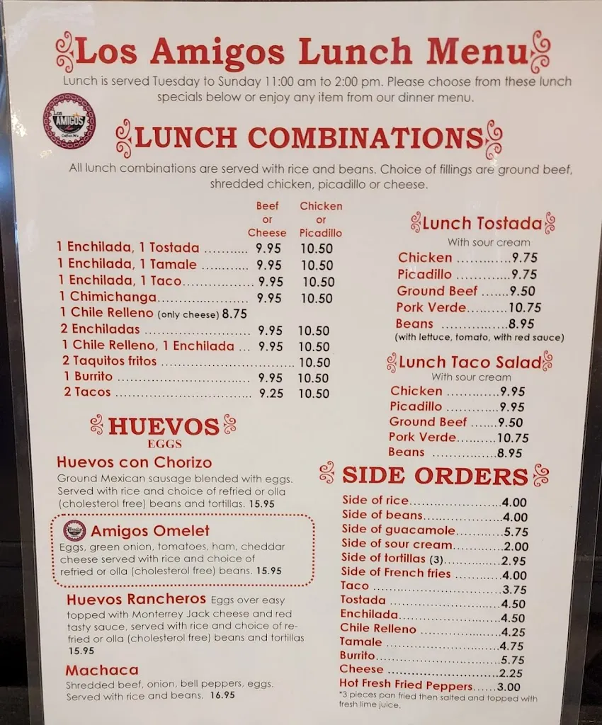 Menu_Los Amigos Restaurant_Colfax, WA_image_old_2