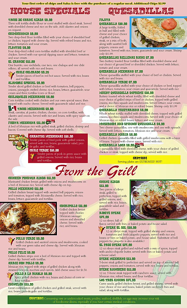 Menu_El Sol De Mexico_Humboldt, IA_image_old_2