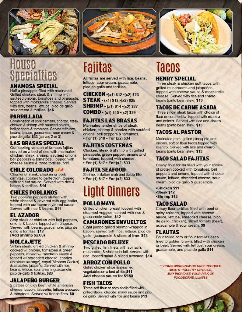 Menu_Las Brasas Restaurant_Anamosa, IA_image_old_2