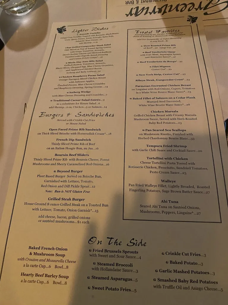 Menu_Trostel's Greenbriar_Johnston, IA_image_old_3