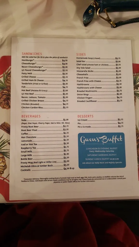 Menu_Gwen's Restaurant_Lisbon, IA_image_old_2