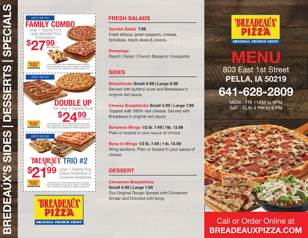 Breadeaux Pizza restaurant à Pella, IA