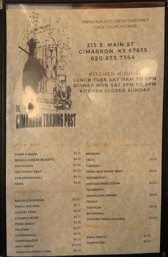 Menu_Cimarron Trading Post_Cimarron, KS_image_old_2