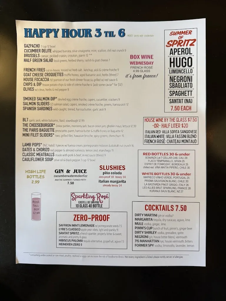 Menu_715 Restaurant_Lawrence, KS_image_old_1