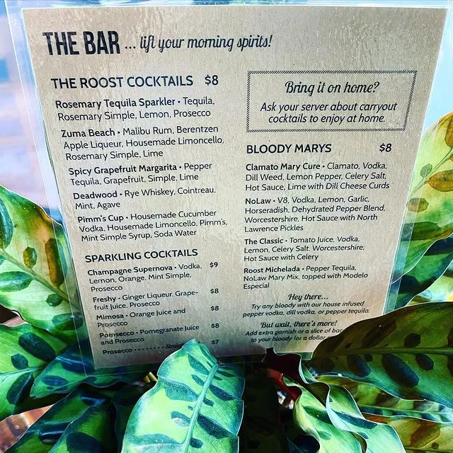 Menu_The Roost_Lawrence, KS_image_old_3