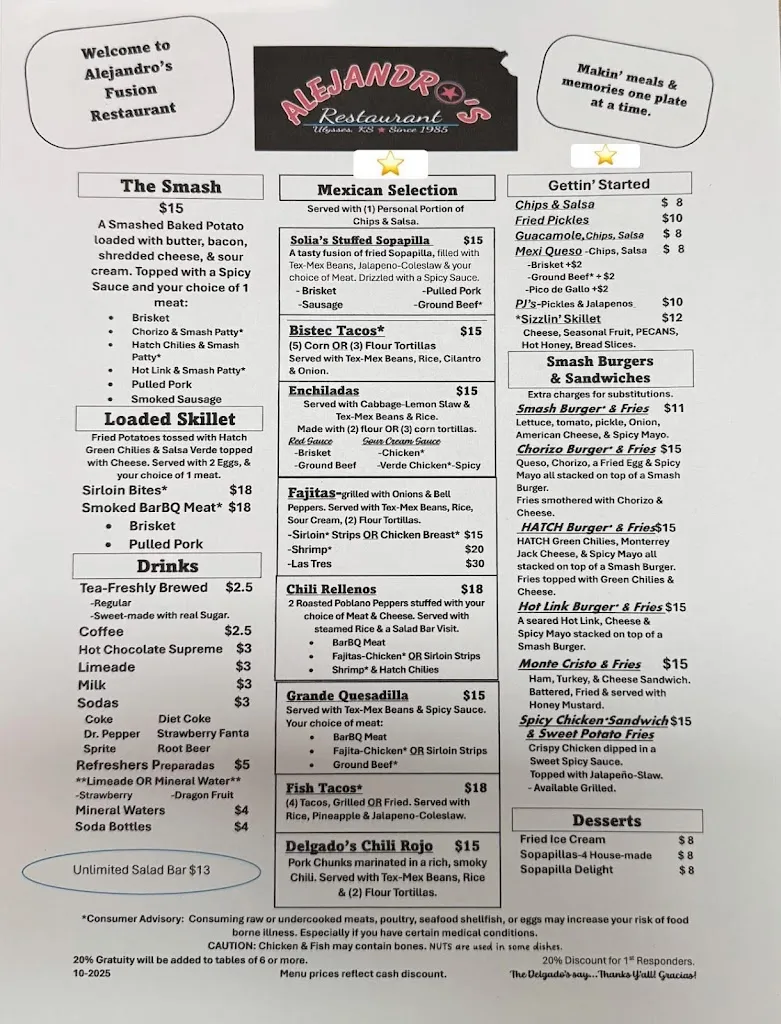 Menu_Alejandro's_Ulysses, KS_image_old_1