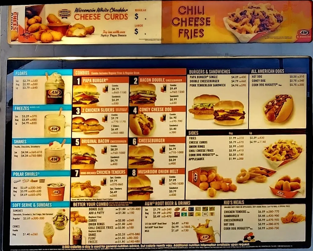 Menu_A&W Restaurant_Russell, KS_image_old_3