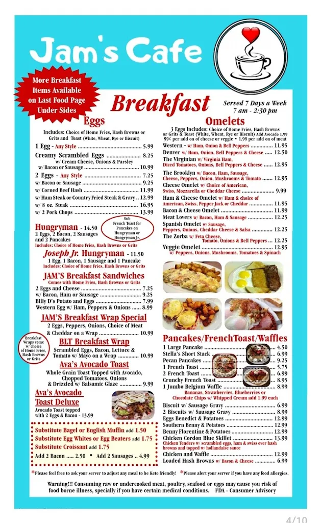 Menu_Jam's Cafe_Spring Hill, FL_image_old_2