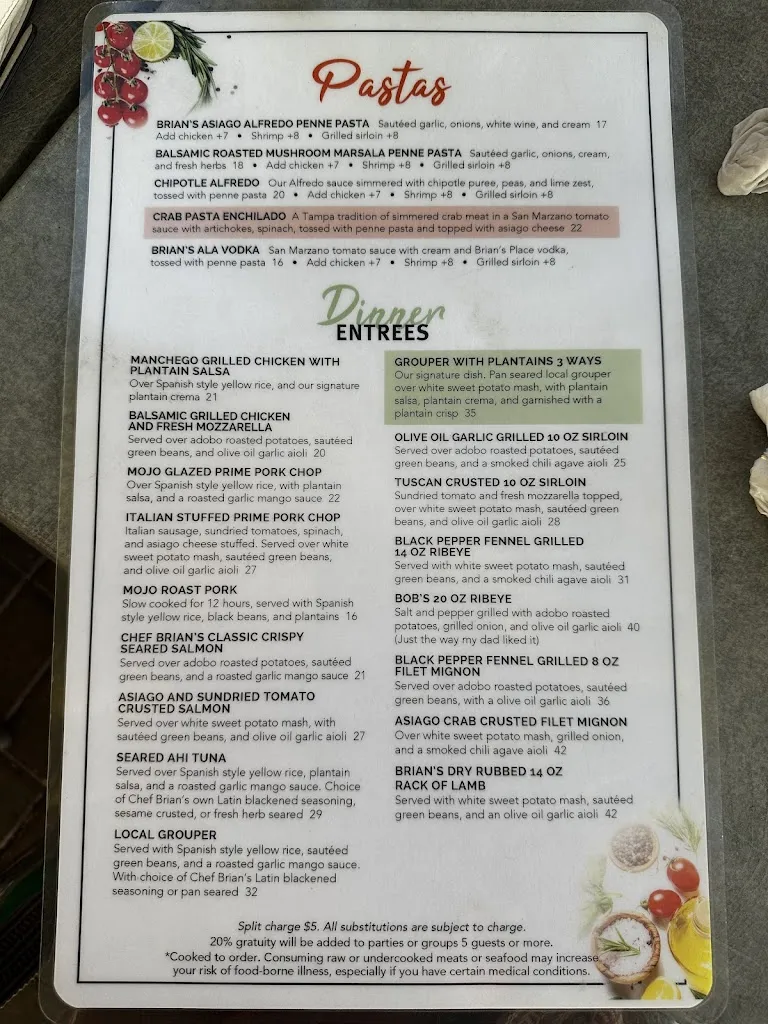 Menu_Brian's Place_Spring Hill, FL_image_old_3