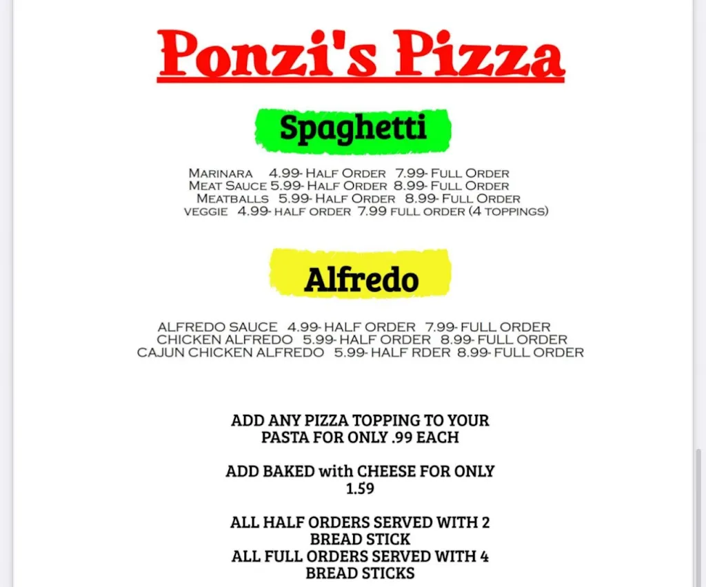 Menu_Ponzi’s Pizza_Columbia, KY_image_old_3