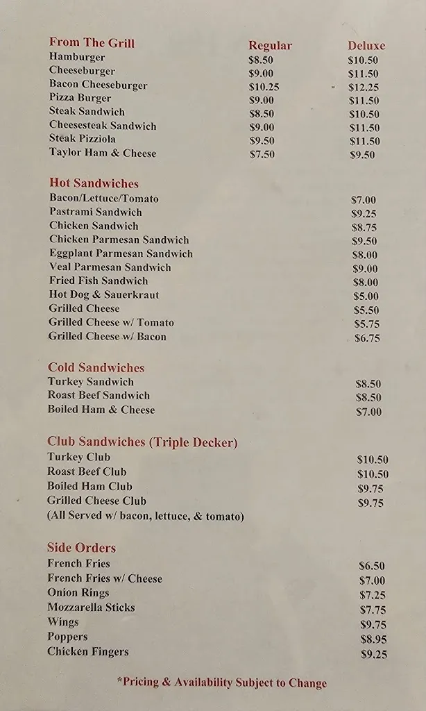 Pub 199_Mt Arlington, NJ_menu_imagen_2