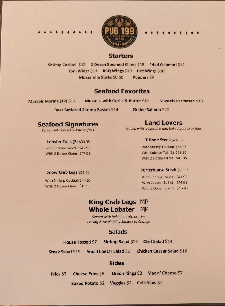 Pub 199_Mt Arlington, NJ_menu_imagen_3